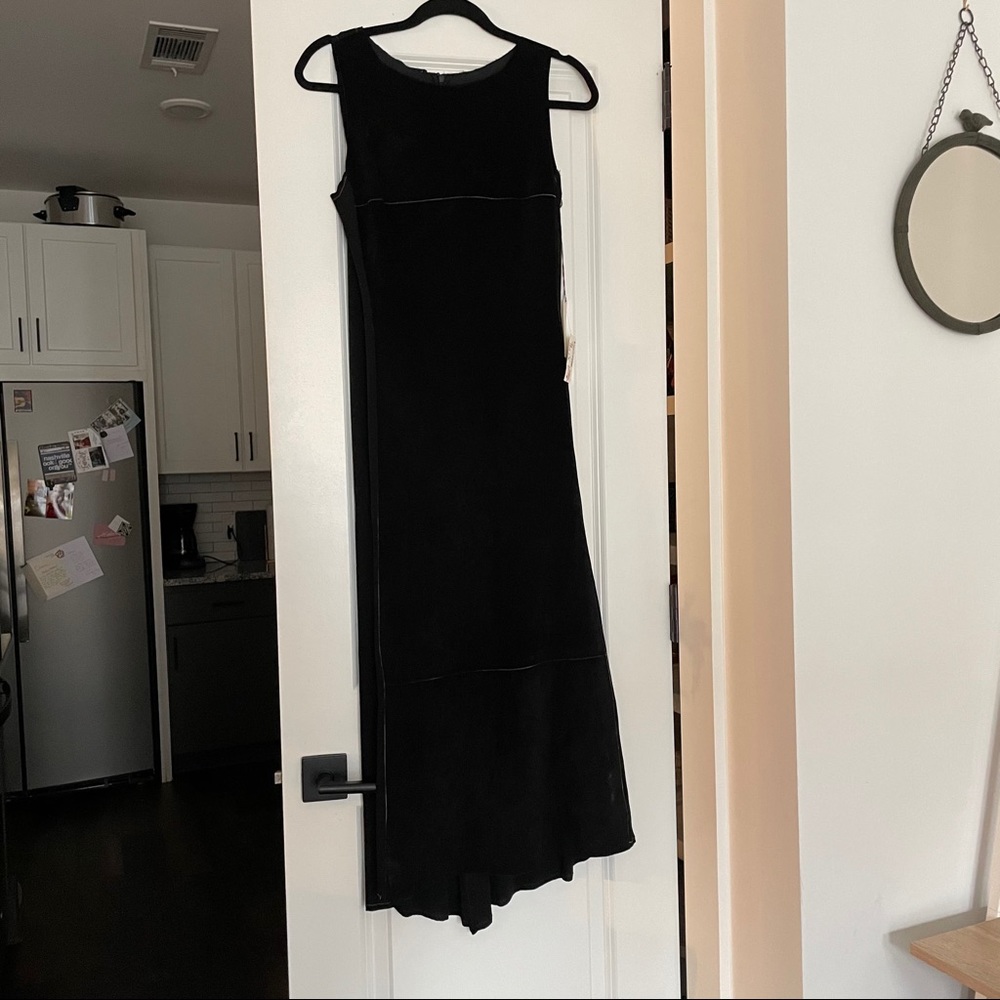 Saks Off 5th NWT black suede MIDI dress - Picture 5 of 5